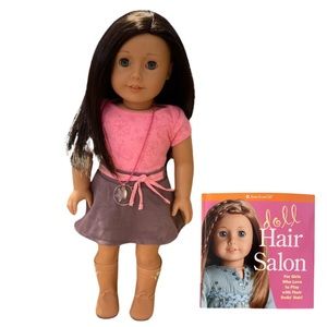 American Girl Retired Just Like You Doll And Doll Hair Salon Book.